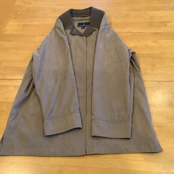 London Fog Womens Coat Sz Petite Large Khaki Brown Tan All Weather Zip Up - Picture 7 of 10